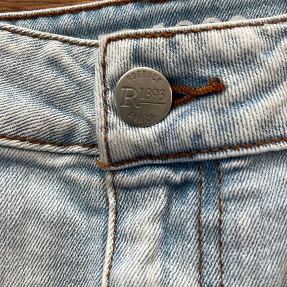 Sears R 1893 Roebuck & Co Distressed Jean Denim Shorts 14 Bird Leaf Embroidered - Picture 8 of 10